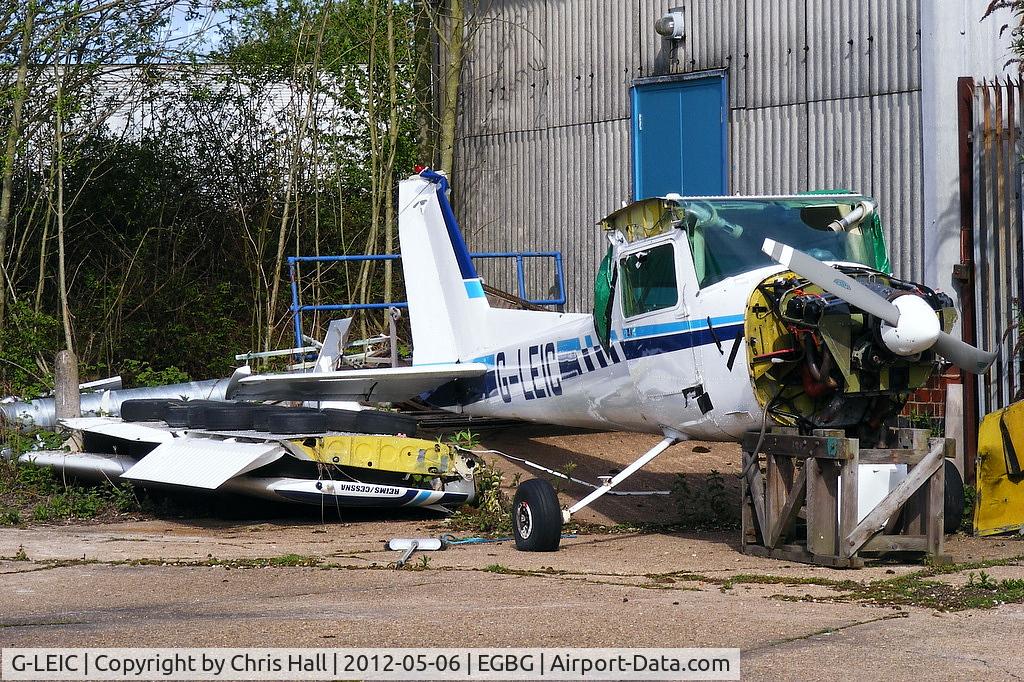 G-LEIC, 1985 Reims FA152 Aerobat C/N 0416, wfu after making a forced landing into a field after the engine suddenly lost power while departing from Leicester, 19th May 2011