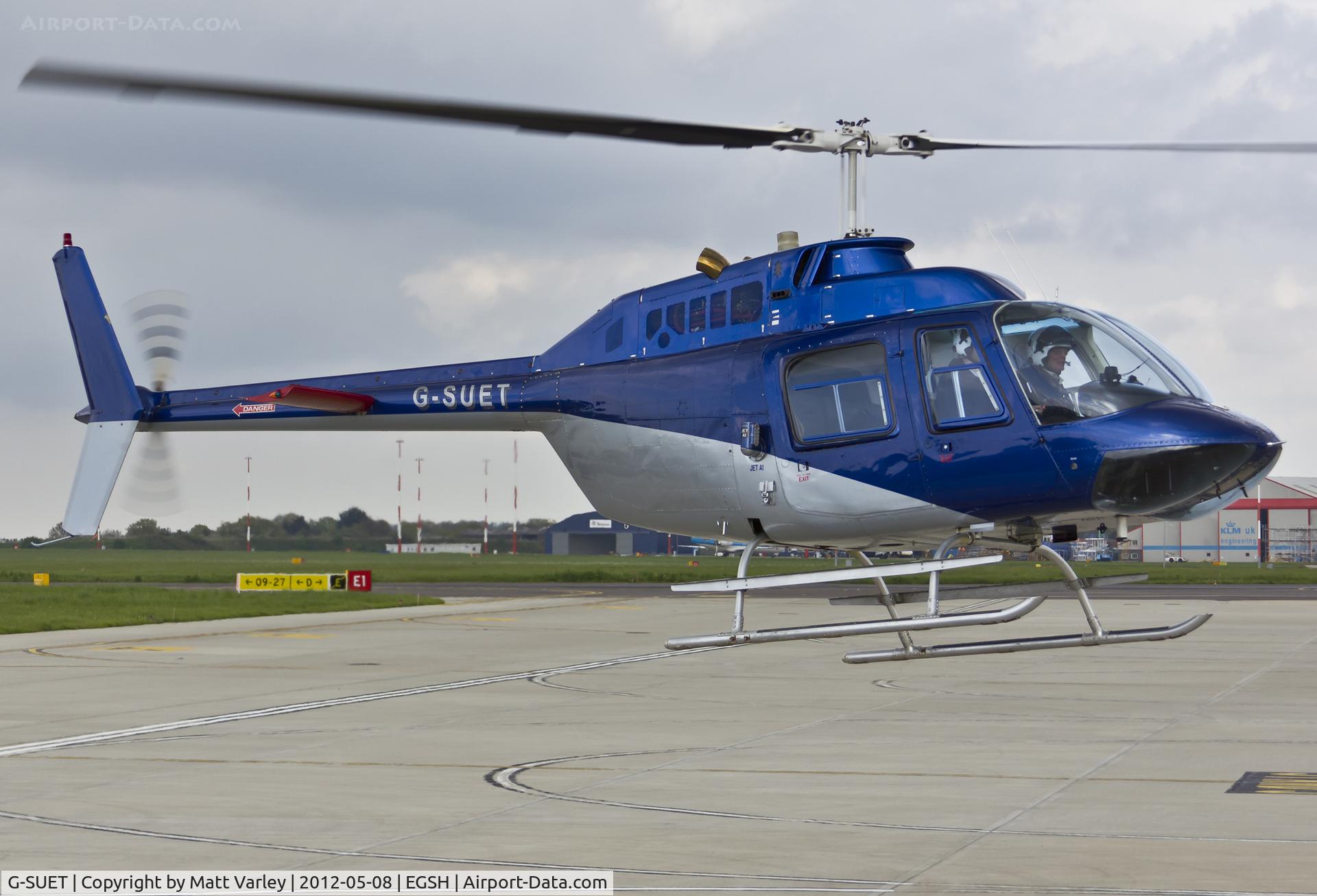 G-SUET, 1968 Bell 206B JetRanger II C/N 314, Arriving at SaxonAir.
