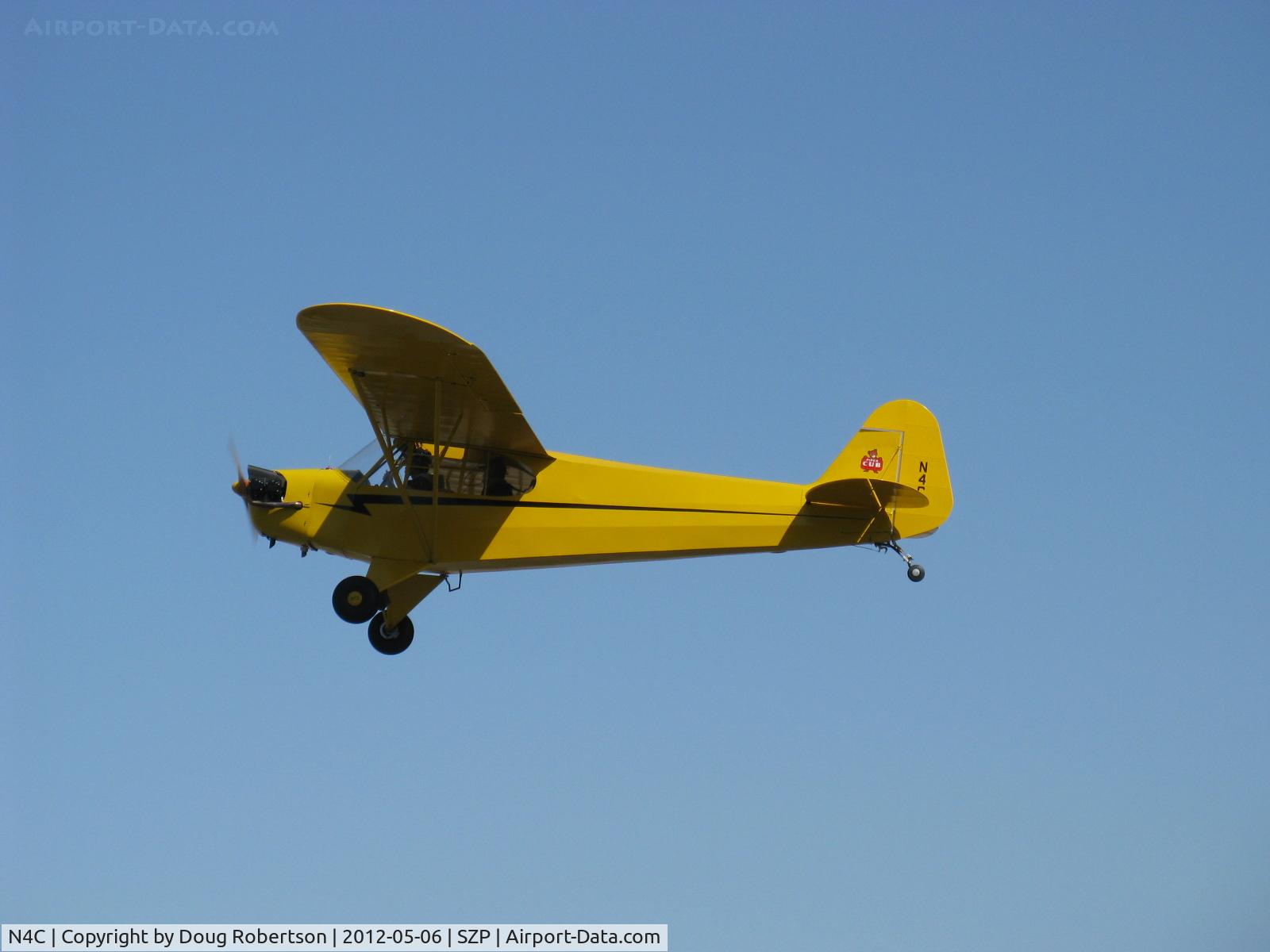 N4C, 1947 Piper J3C-65 Cub Cub C/N 22804, 1947 Piper J3C-65 CUB, Continental A&C65 65 Hp, another takeoff climb Rwy 22