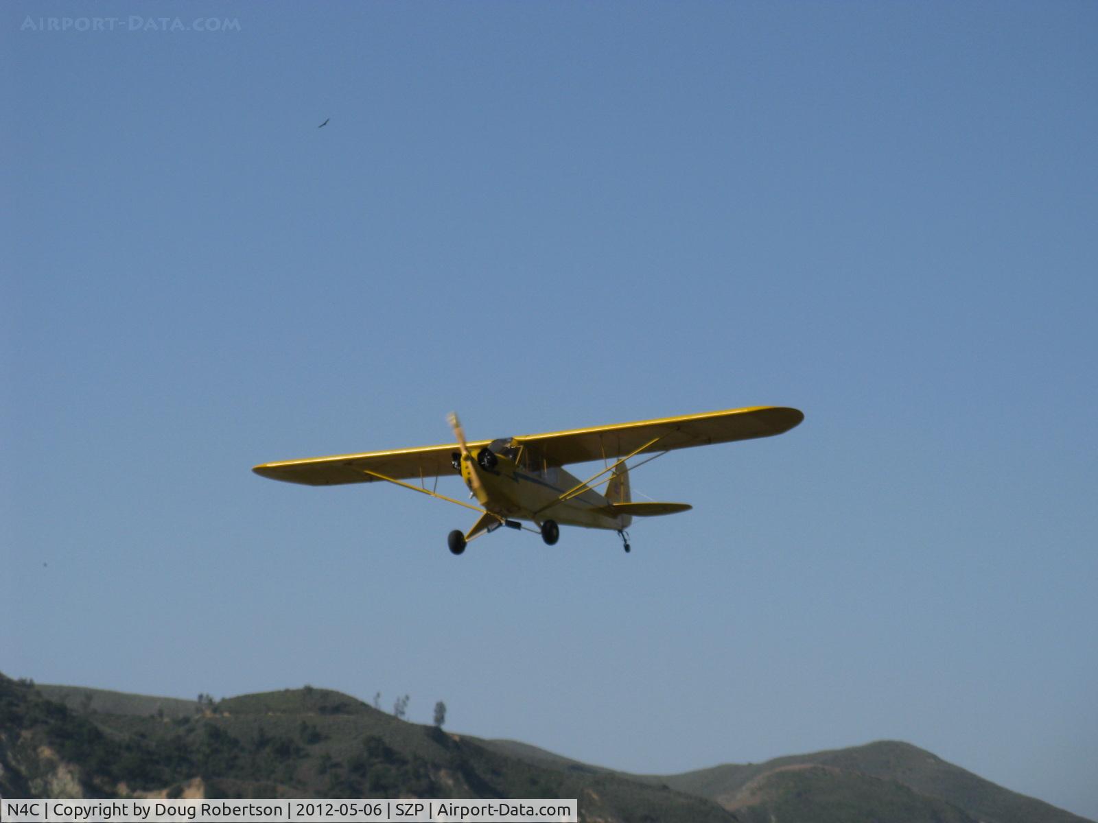 N4C, 1947 Piper J3C-65 Cub Cub C/N 22804, 1947 Piper J3C-65 CUB, Continental A&C65 65 Hp, another takeoff climb Rwy 04