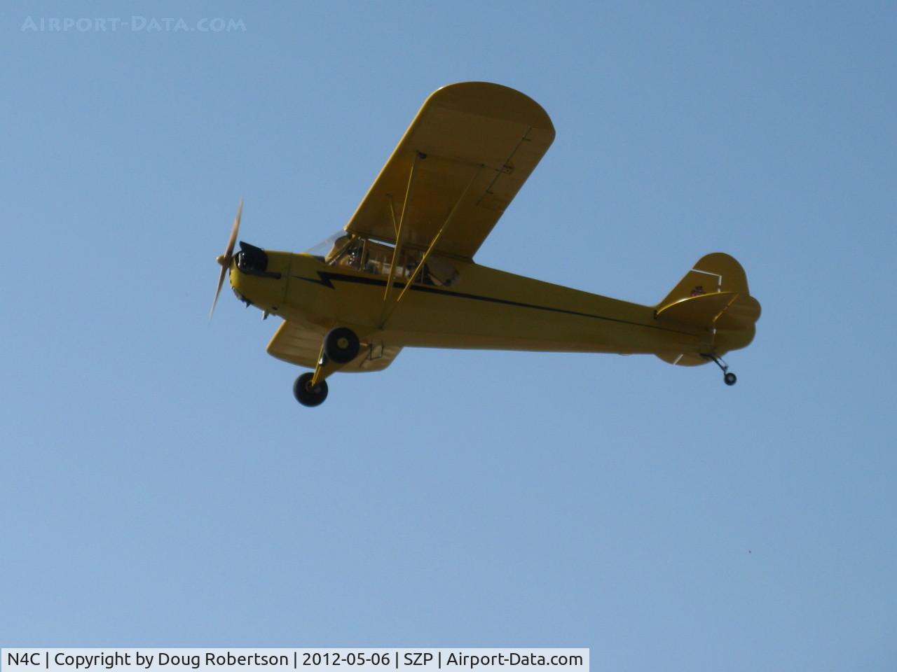 N4C, 1947 Piper J3C-65 Cub Cub C/N 22804, 1947 Piper J3C-65 CUB, Continental A&C65 65 Hp, takeoff climb Rwy 04