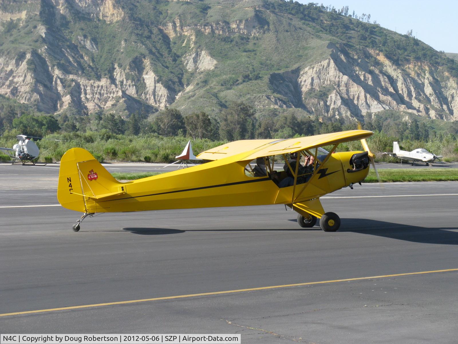 N4C, 1947 Piper J3C-65 Cub Cub C/N 22804, 1947 Piper J3C-65 CUB, Continental A&C65 65 Hp, taxi to Rwy 04