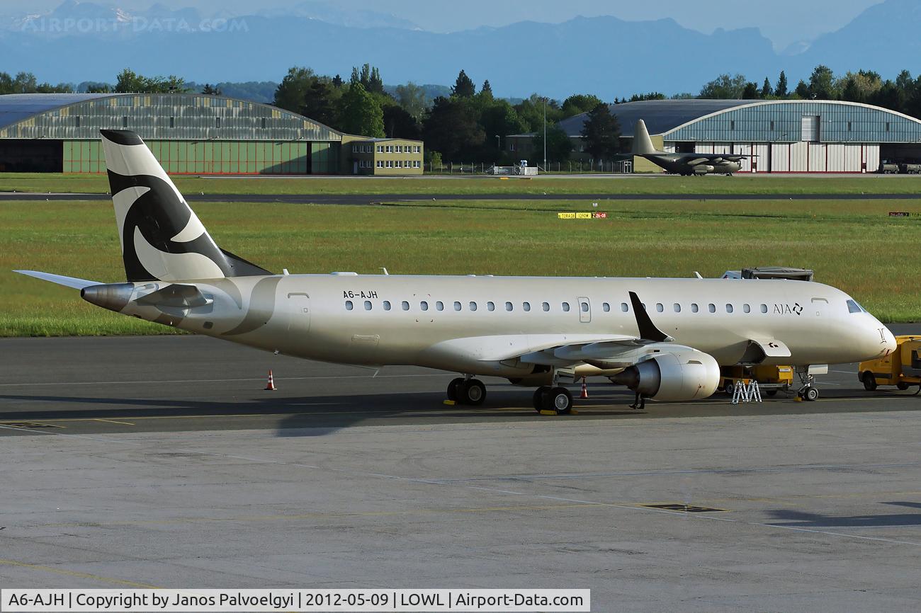 A6-AJH, 2009 Embraer ERJ-190-100ECJ Lineage 1000 C/N 19000140, AJA-Al Jaber Aviation Embraer ERJ-190-100ECJ Lineage 1000  on apron in LOWL/LNZ