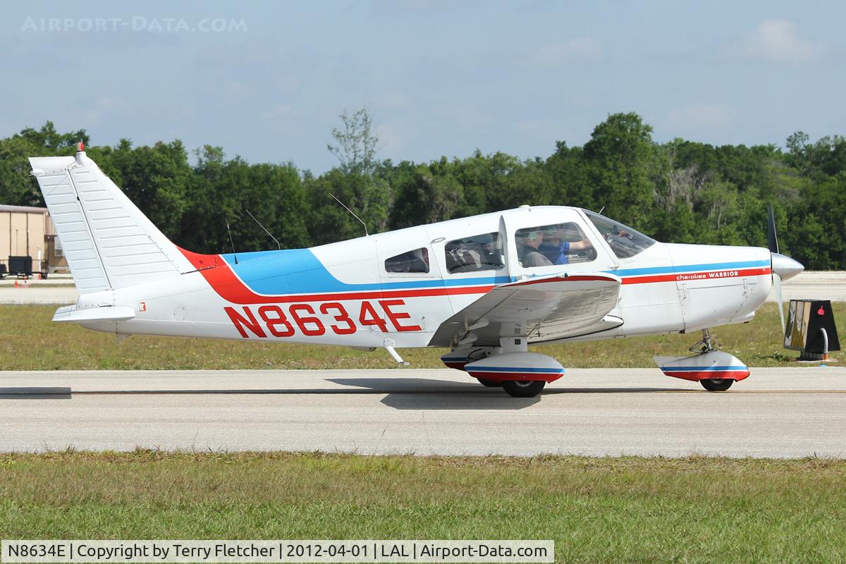 N8634E, 1976 Piper PA-28-151 Cherokee Warrior C/N 28-7615144, At 2012 Sun N Fun