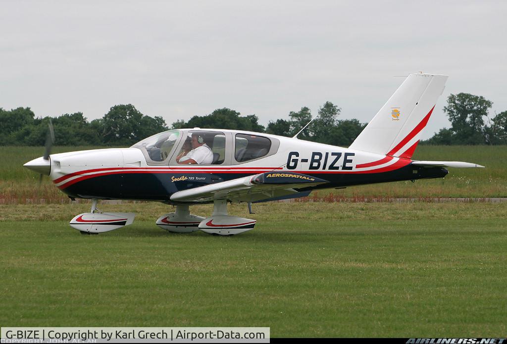 G-BIZE, 1981 Socata TB-9 Tampico C/N 209, First Reg G-BIZE, purchased by Leisure Flight Services in Malta and registered 9H-ABJ in 1986. Sold to Airtouring in 1999. Rverted back to G-BIZE