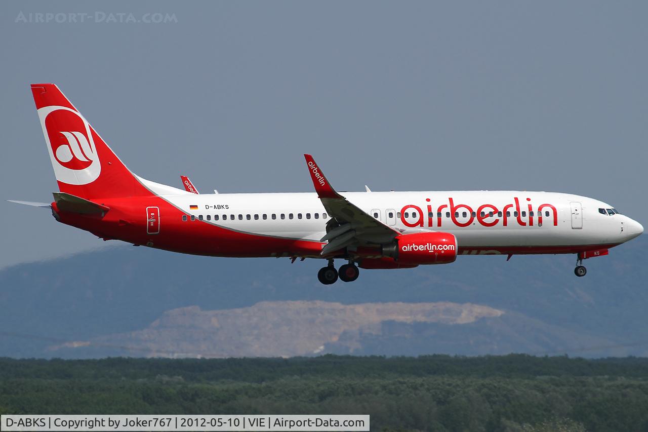 D-ABKS, 2011 Boeing 737-86J C/N 36880, Air Berlin