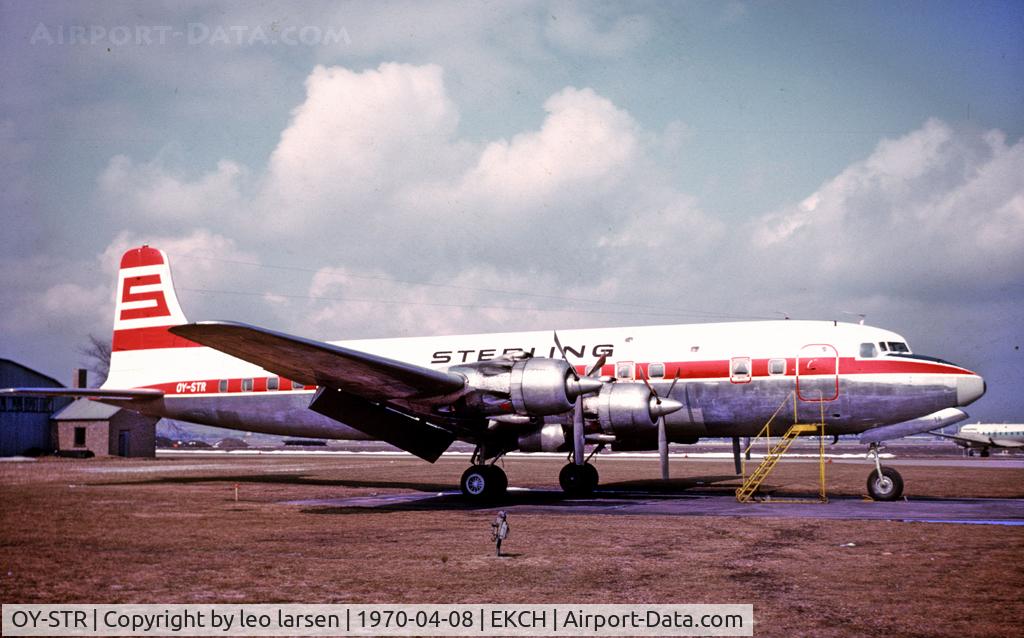 OY-STR, 1957 Douglas DC-6B C/N 45319, Copenhagen Denmark 8.4.70