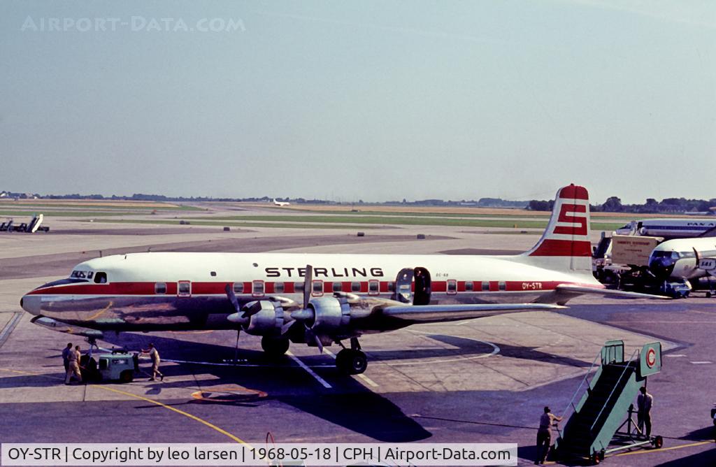 OY-STR, 1957 Douglas DC-6B C/N 45319, Copenhagen Kastrup 18.5.68