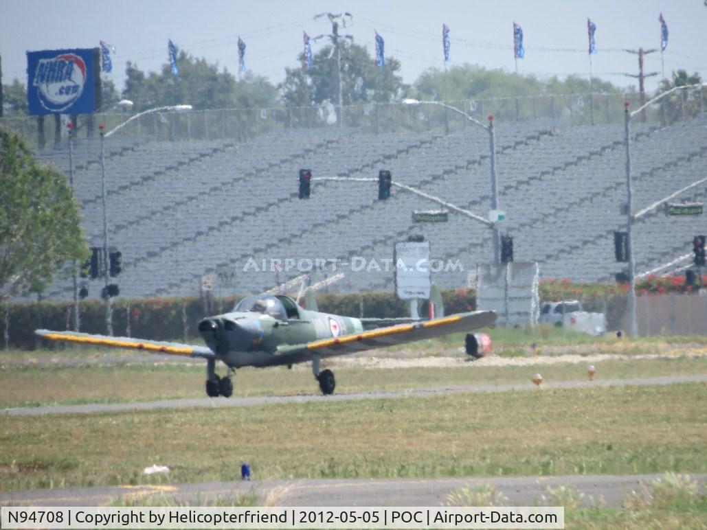 N94708, 1947 Erco 415CD Ercoupe C/N 4819, Landing and getting ready to taxi to hanger