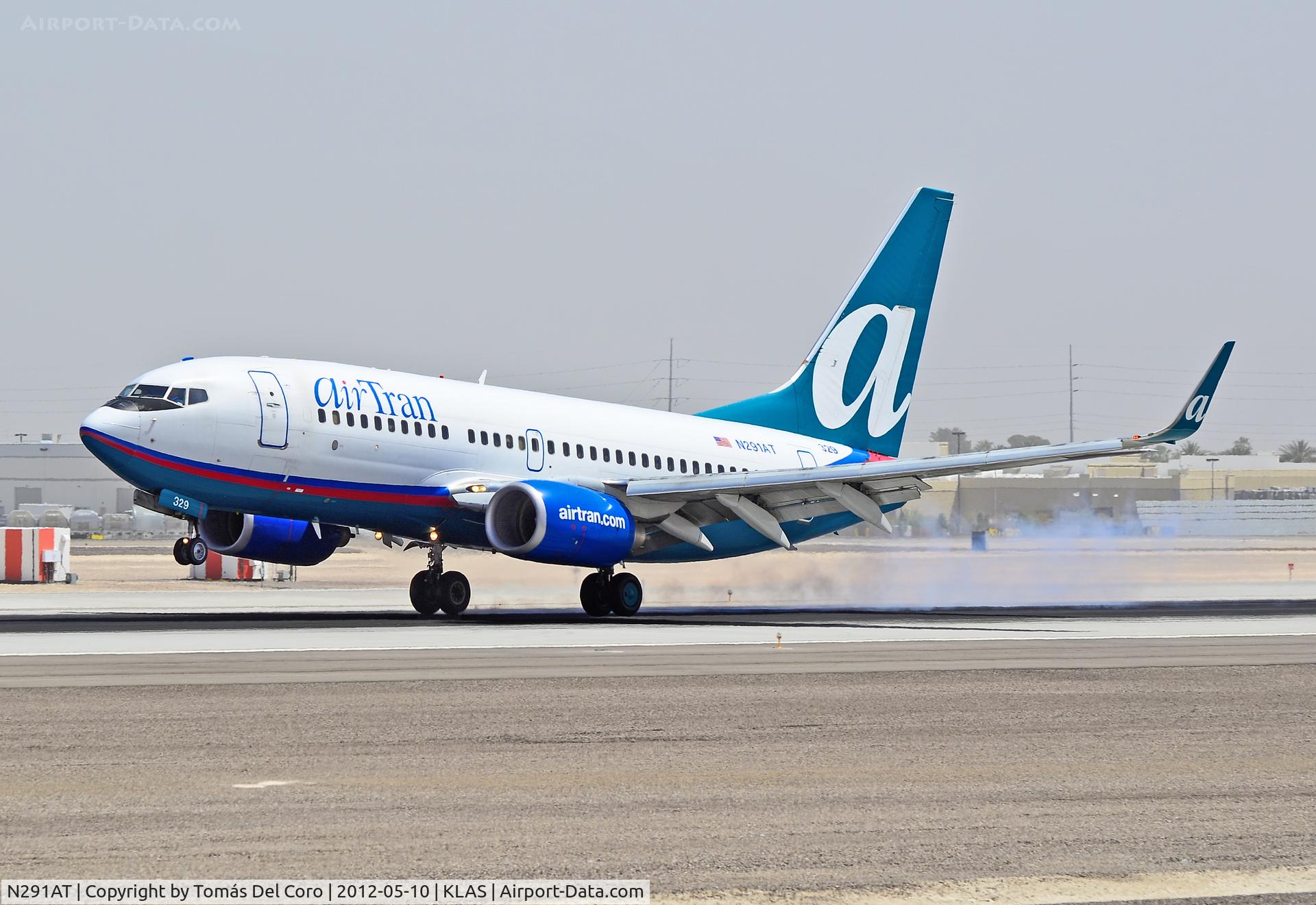 N291AT, 2006 Boeing 737-76N C/N 32675, N291AT AirTran Boeing 737-76N / 329 (cn 32675/1970)

- Las Vegas - McCarran International (LAS / KLAS)
USA - Nevada, May 10, 2012
Photo: Tomás Del Coro