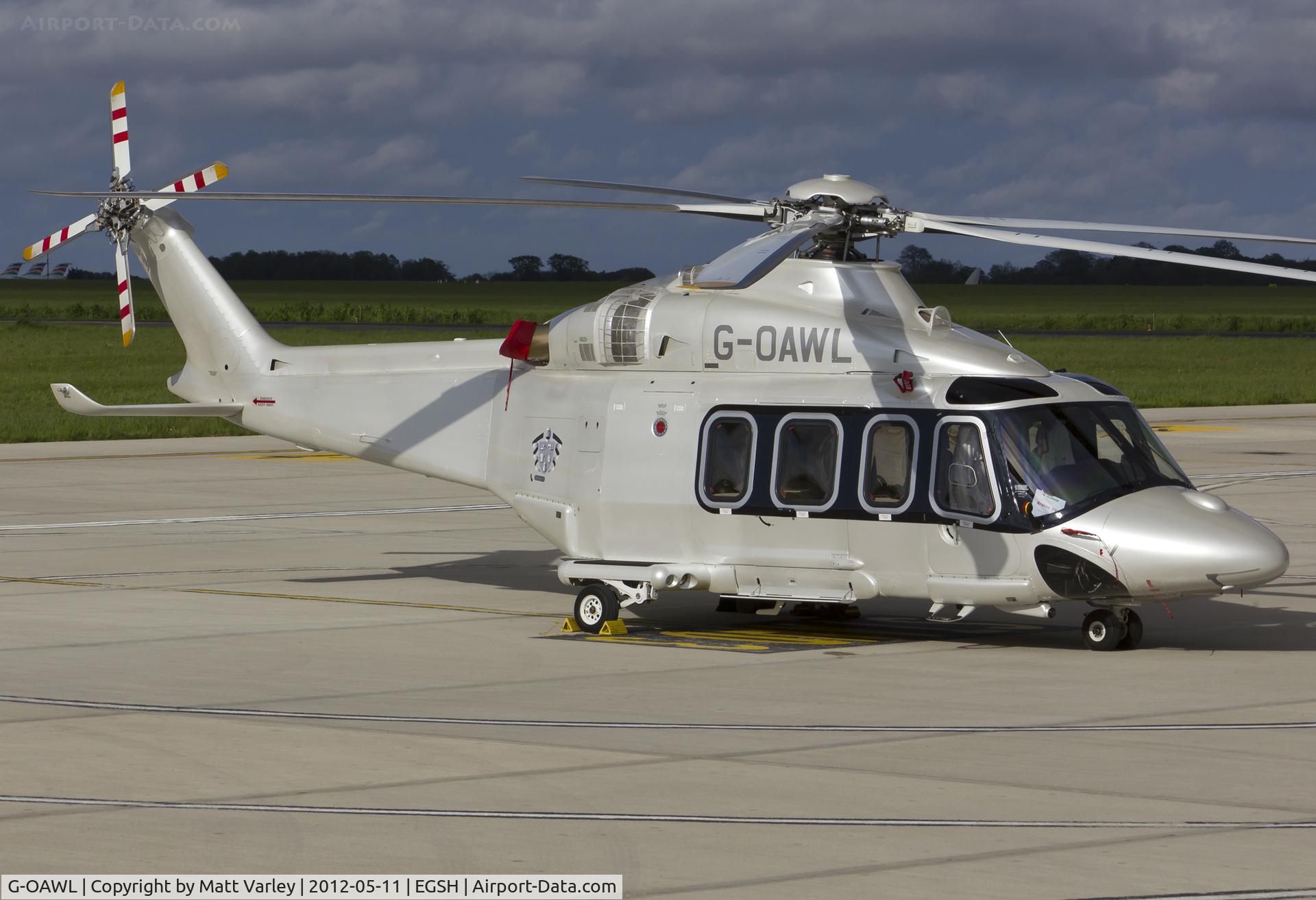 G-OAWL, 2011 AgustaWestland AW-139 C/N 31353, Sir James Dysons AW139 sat on stand at SaxonAir.
