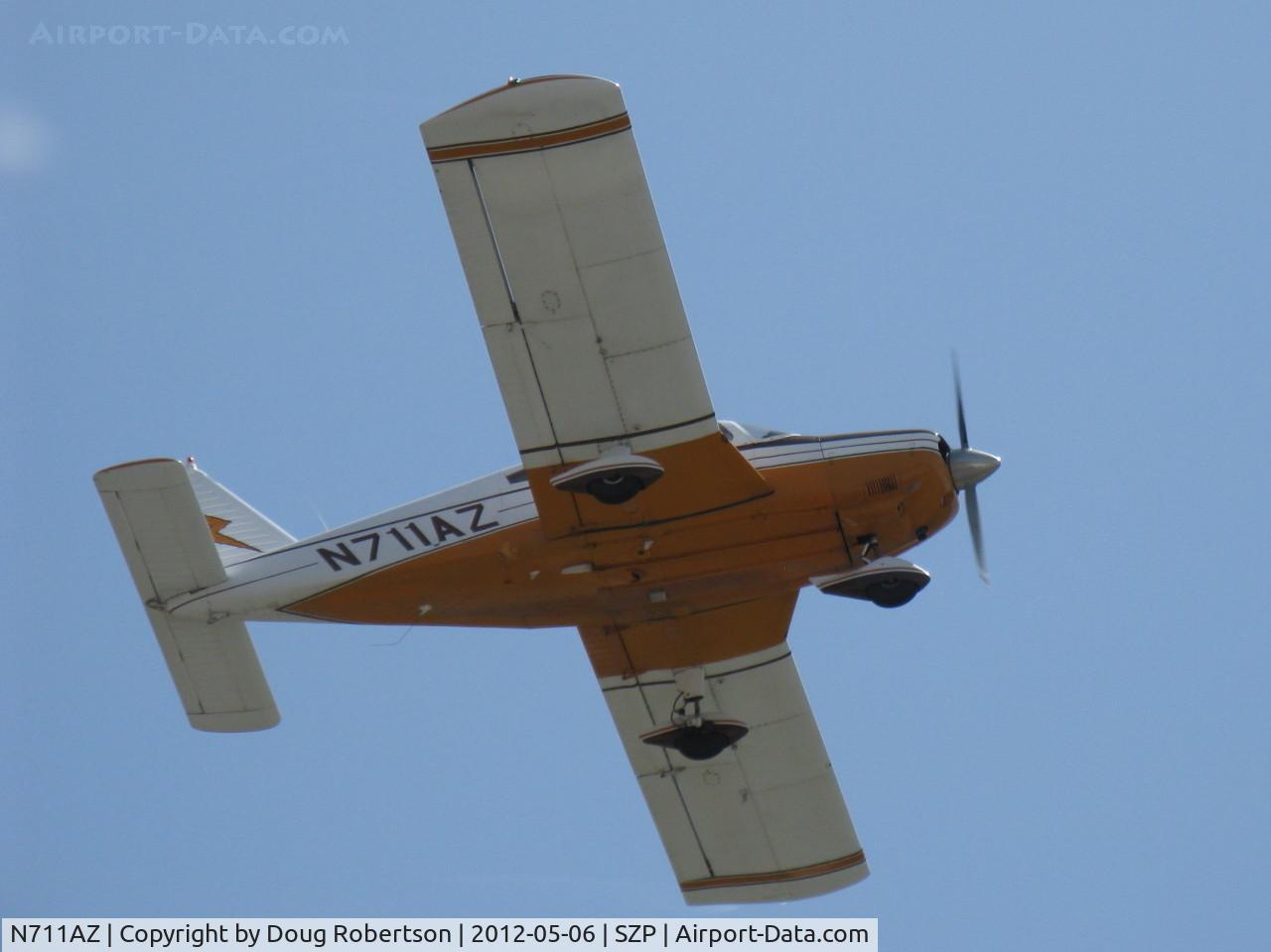 N711AZ, 1970 Piper PA-28-235 Cherokee C/N 28-11361, 1970 Piper PA-28-235 CHEROKEE, Lycoming O-540-B4B5 235 Hp, takeoff climb Rwy 22