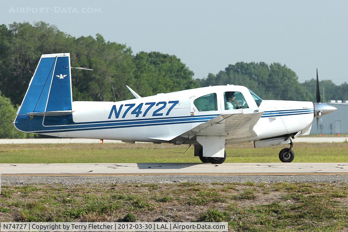 N74727, 1961 Mooney M20B Mark 21 C/N 1727, At 2012 Sun N Fun