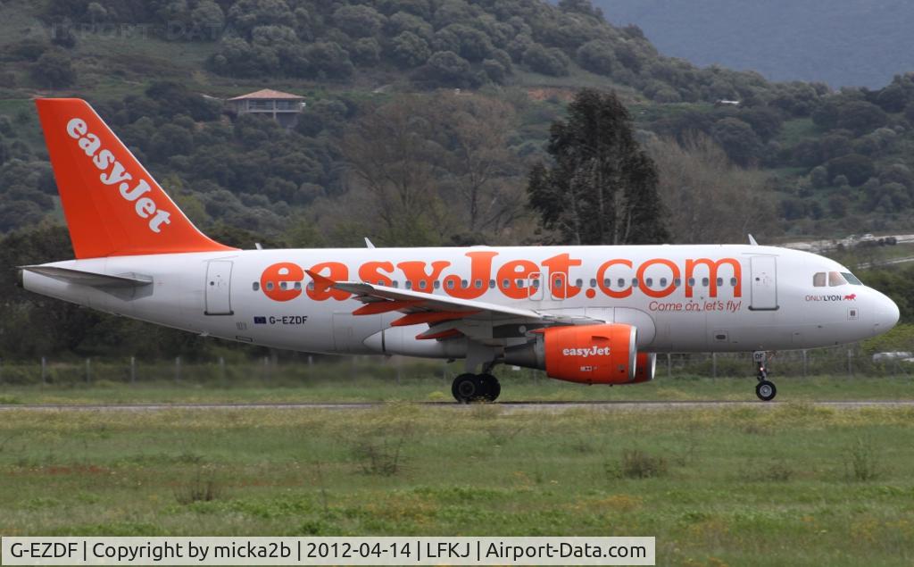G-EZDF, 2008 Airbus A319-111 C/N 3432, take off in 20