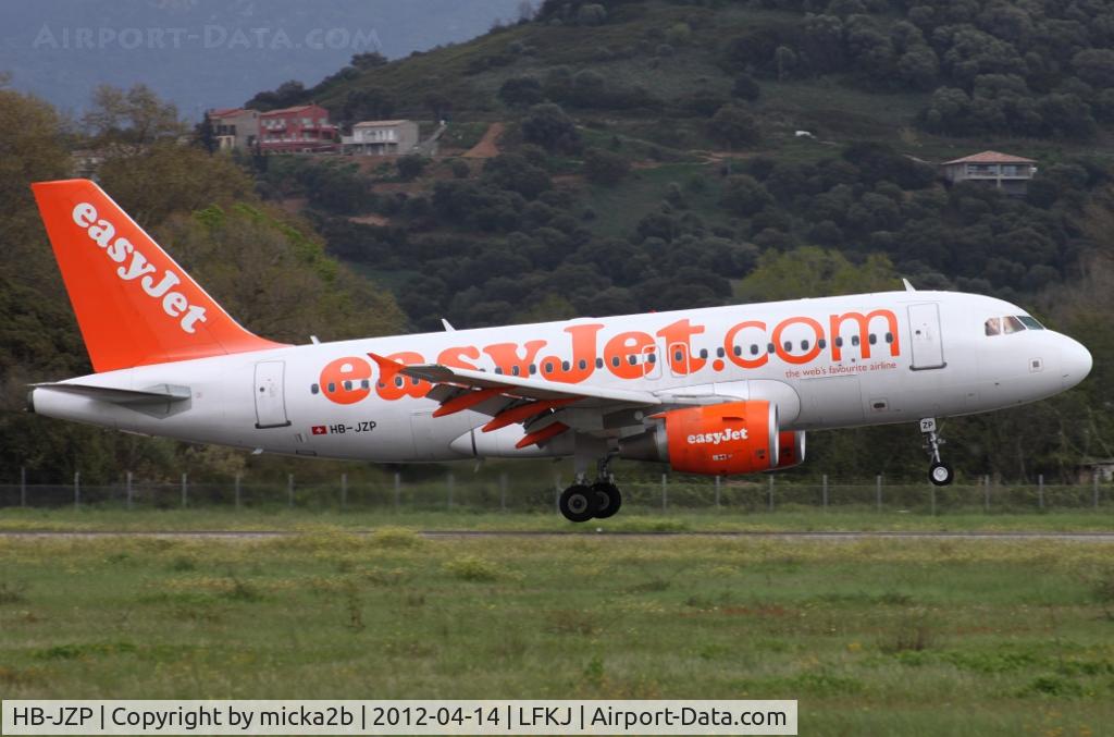 HB-JZP, 2005 Airbus A319-111 C/N 2427, Landing in 20