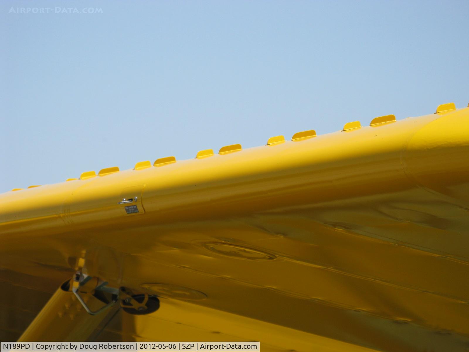N189PD, Cub Crafters CC11-160 Carbon Cub SS C/N CC11-00189, 2011 Cubcrafters CC11-160 CARBON CUB LSA, Lycoming O-360 based CC340 rated 180 Hp for 5 minutes, 80 Hp cruise, wing Micro vortex generators closeup