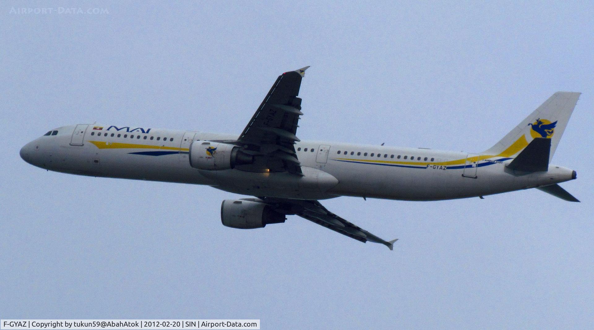 F-GYAZ, 1994 Airbus A321-111 C/N 519, Myanmar Airways International - MAI