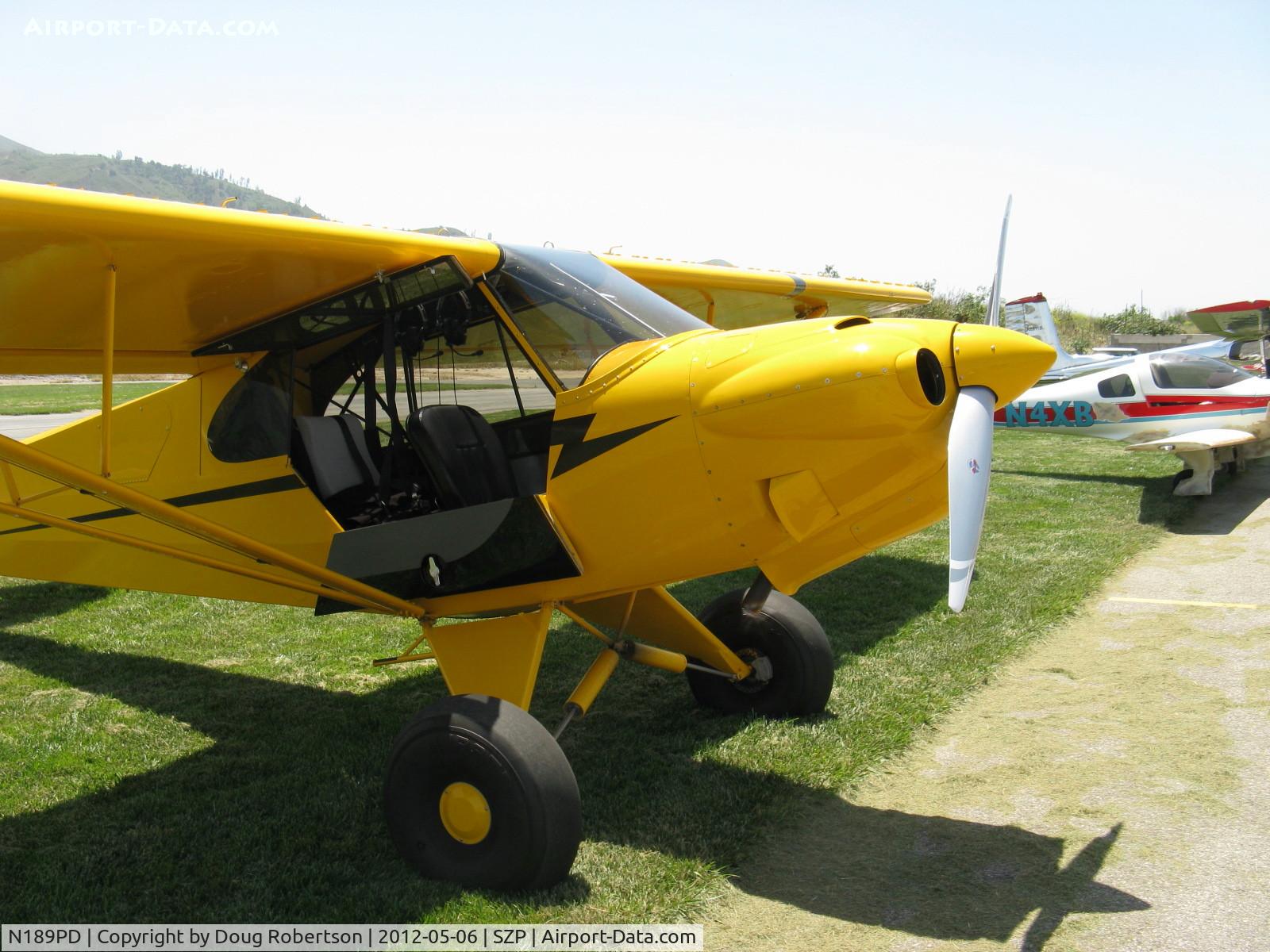 N189PD, Cub Crafters CC11-160 Carbon Cub SS C/N CC11-00189, 2011 Cubcrafters CC11-160 CARBON CUB LSA, Lyc. O-360-based CC340 with O-320 cylinders, dual electronic ignition, rated 180 Hp for 5 minutes, 80 Hp continuous cruise, lightweight carbon-fiber cowling. Aircraft weighs less than a Piper PA-18 SUPER CUB!