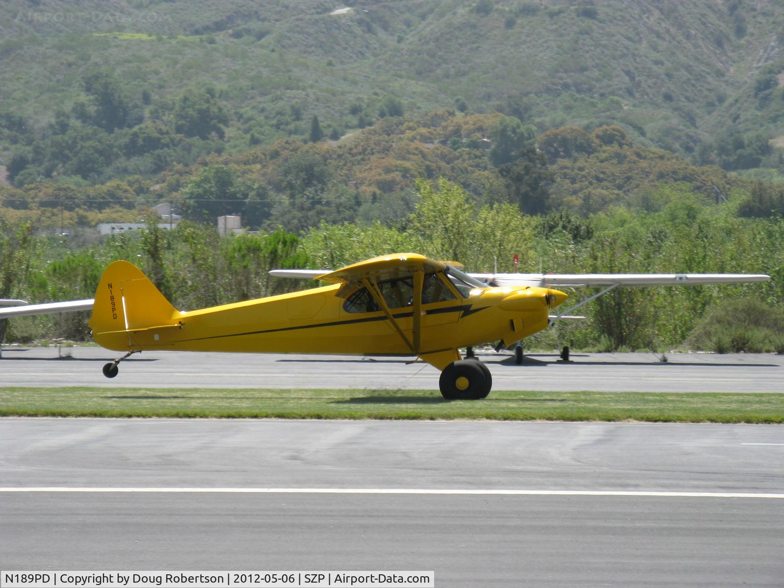 N189PD, Cub Crafters CC11-160 Carbon Cub SS C/N CC11-00189, 2011 Cubcrafters CC11-160 CARBON CUB LSA, Lycoming O-360-based CC340 with O-320 cylinders rated at 180 Hp for 5 minutes, 80 Hp cruise, 24 gallons fuel-5 gal/hour at cruise, STOL rollout Rwy 22L grass