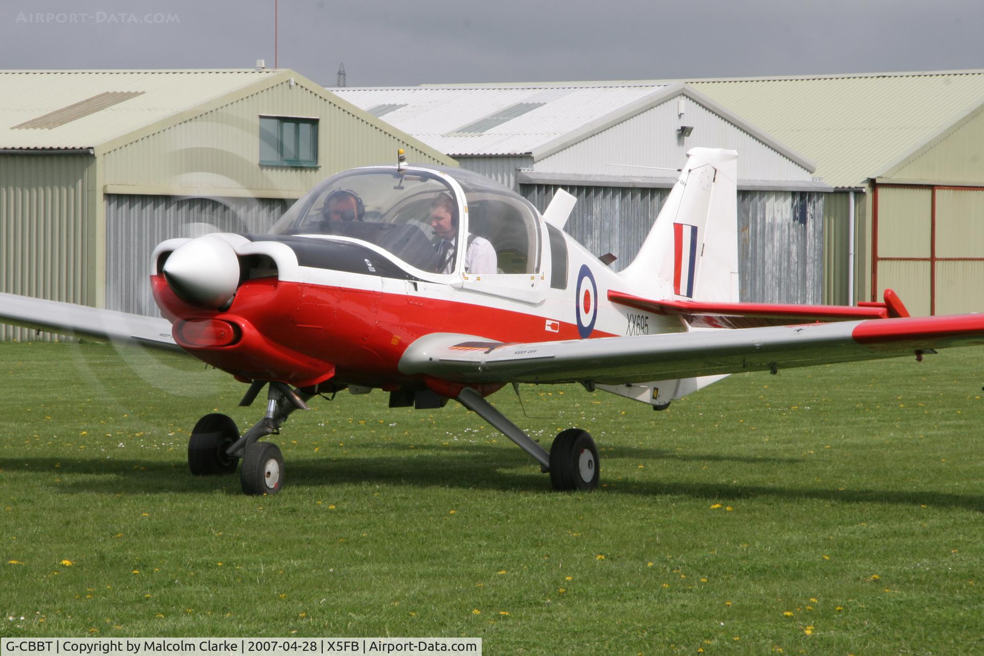 G-CBBT, 1975 Scottish Aviation Bulldog T.1 C/N BH120/344, Scottish Aviation Bulldog T.1, Fishburn Airfield, April 2007.