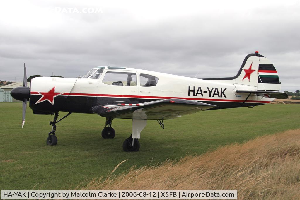 HA-YAK, Yakovlev Yak-18T C/N 22202044785, Yakovlev Yak-18T, Fishburn Airfield, August 2006,