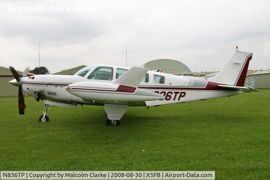 N836TP, 1984 Beech A36 Bonanza 36 C/N E=2124, Beech A36, Fishburn Airfield, August 2008.