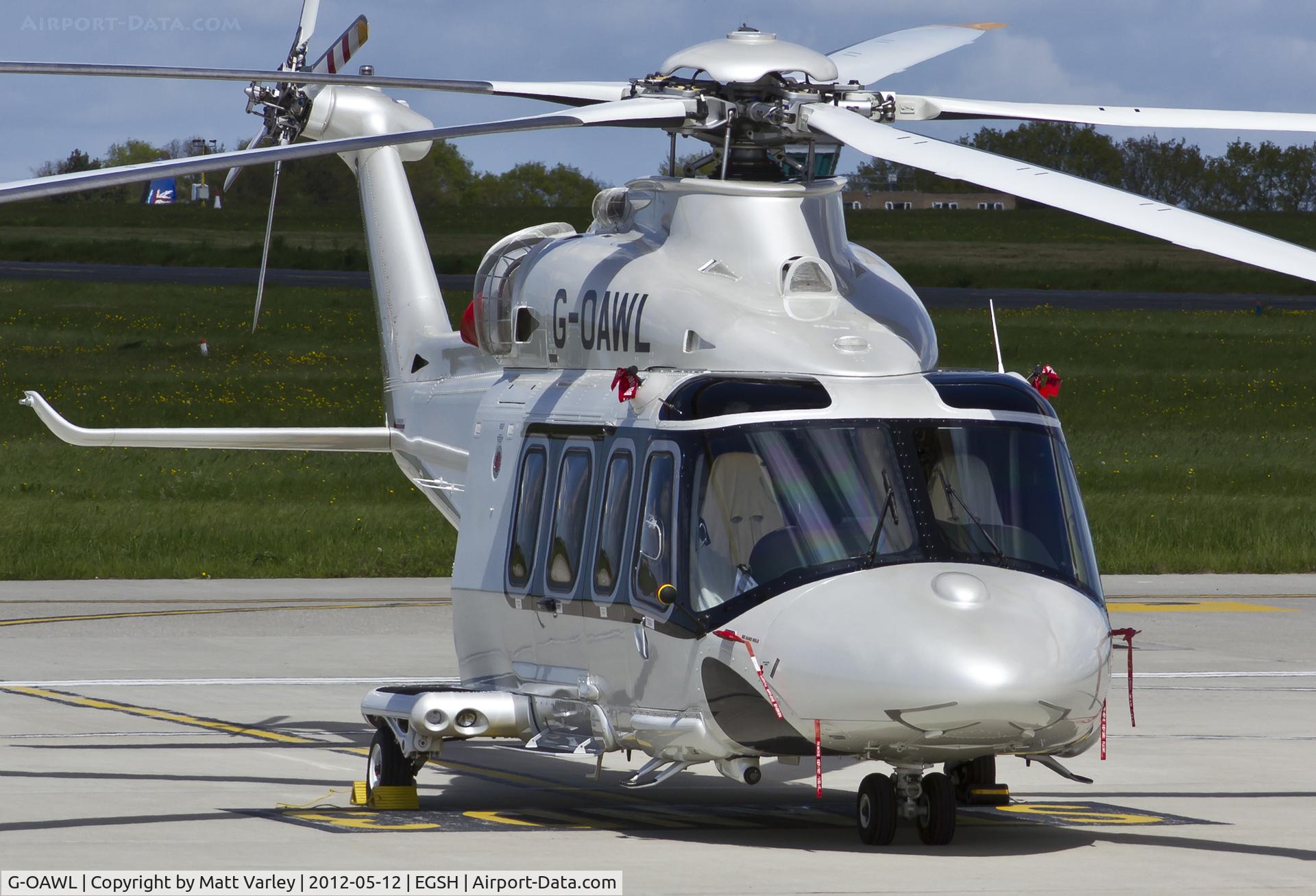 G-OAWL, 2011 AgustaWestland AW-139 C/N 31353, Sat on stand at SaxonAir.