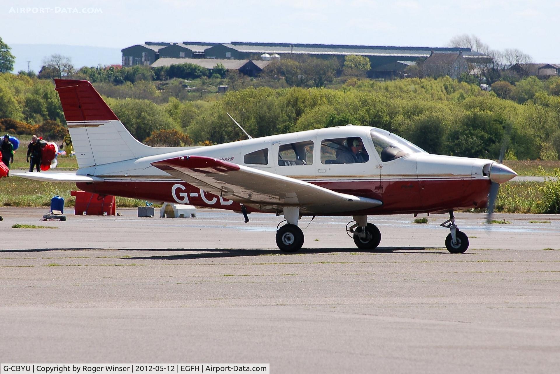 G-CBYU, 2002 Piper PA-28-161 Cherokee Warrior II C/N 2842173, Visiting Cherokee Warrior 111.