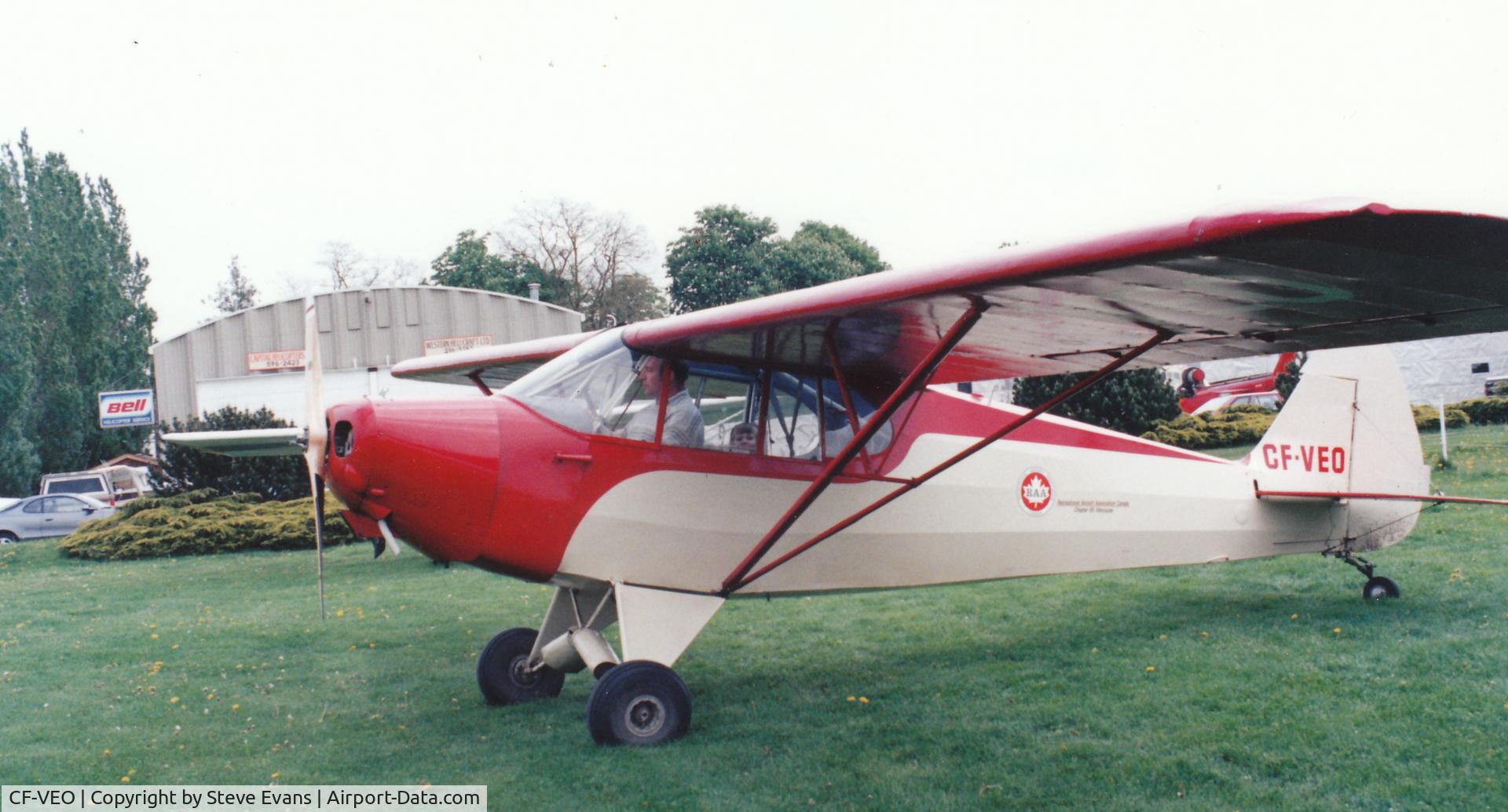 CF-VEO, 1942 Piper J-5A-1 Cub Cruiser C/N 5 41, Taken at Delta air park 1993