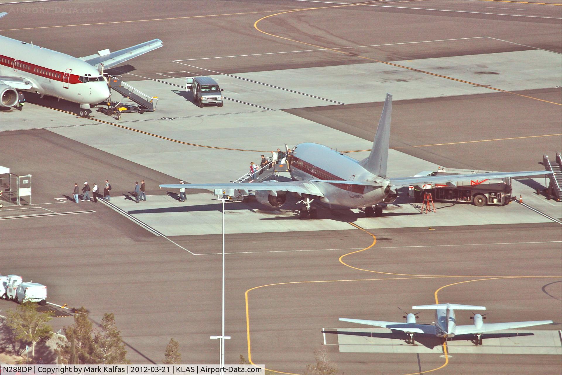N288DP, 2003 Boeing 737-66N C/N 29892, JANET/Department Of The Air Force Boeing 737-66N, deplaning at the Gold Coast Terminal at Las Vegas/KLAS after arriving from KTPH.