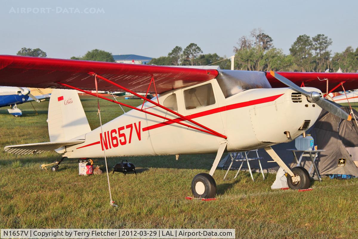 N1657V, 1947 Cessna 140 C/N 13829, At 2012 Sun N Fun