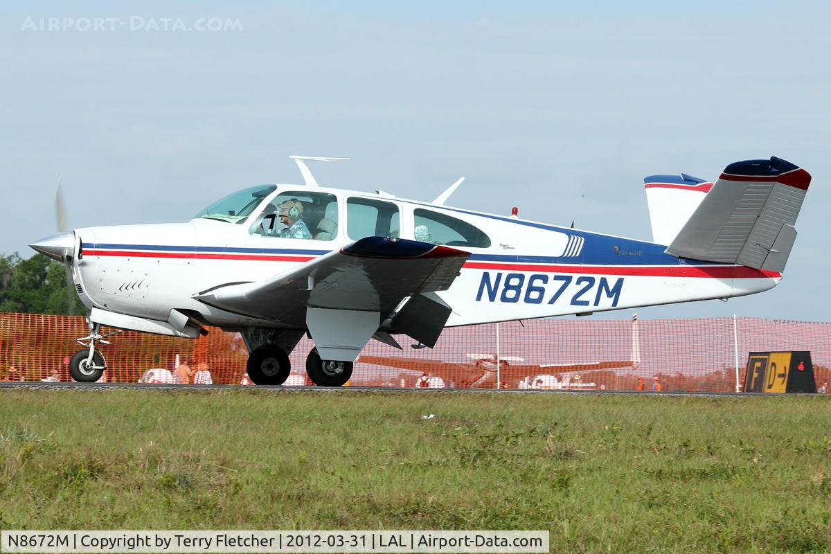 N8672M, 1963 Beech P35 Bonanza C/N D-7266, At 2012 Sun N Fun