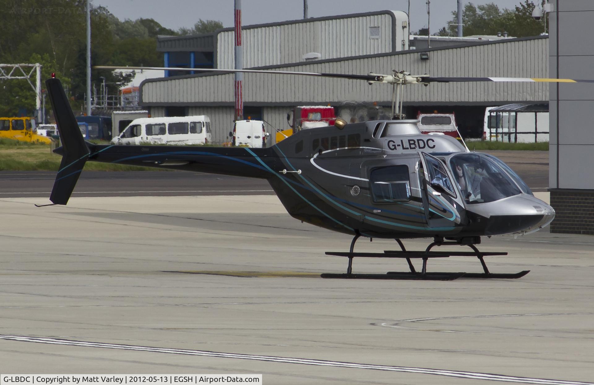 G-LBDC, 1984 Bell 206B JetRanger III C/N 3806, Sat on stand at SaxonAir.