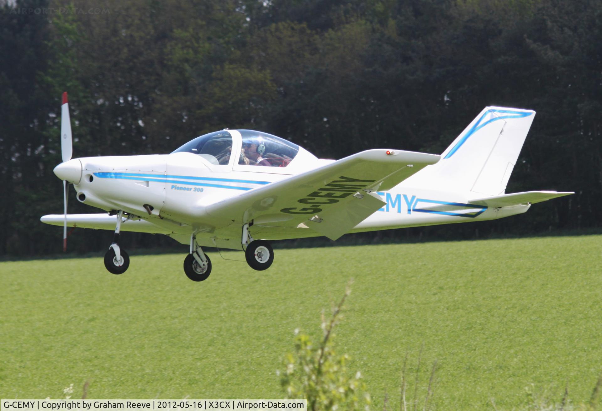 G-CEMY, 2007 Alpi Aviation Pioneer 300 C/N PFA 330-14440, About to touch down.