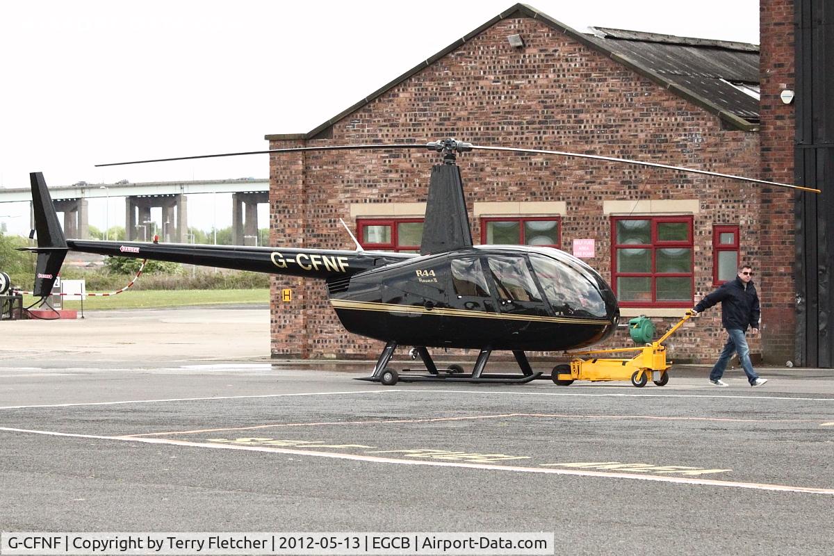 G-CFNF, 2008 Robinson R44 Raven II C/N 12496, Robinson R44 Raven II, c/n: 12496 at City of Manchester Airport
