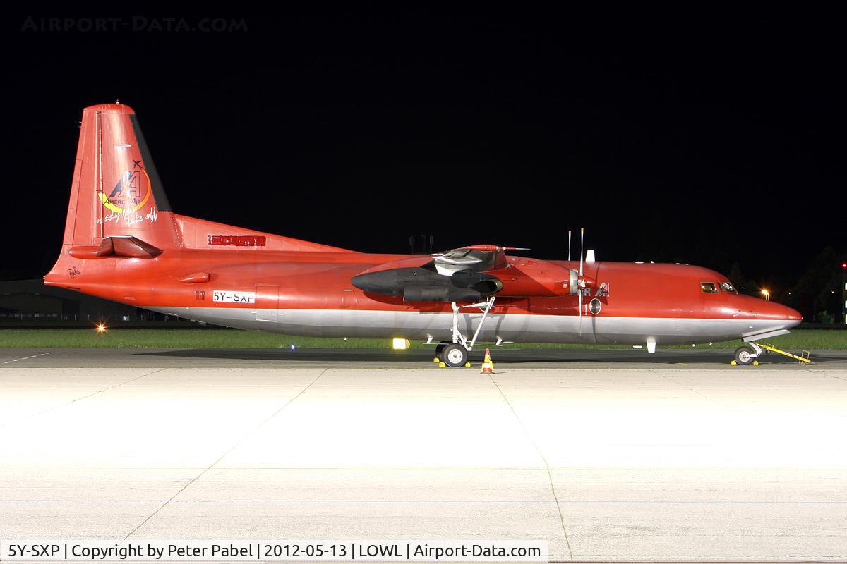 5Y-SXP, 1985 Fokker F-27-500 Friendship C/N 10681, ex OE-ILW, sold to 19th Hole Inc