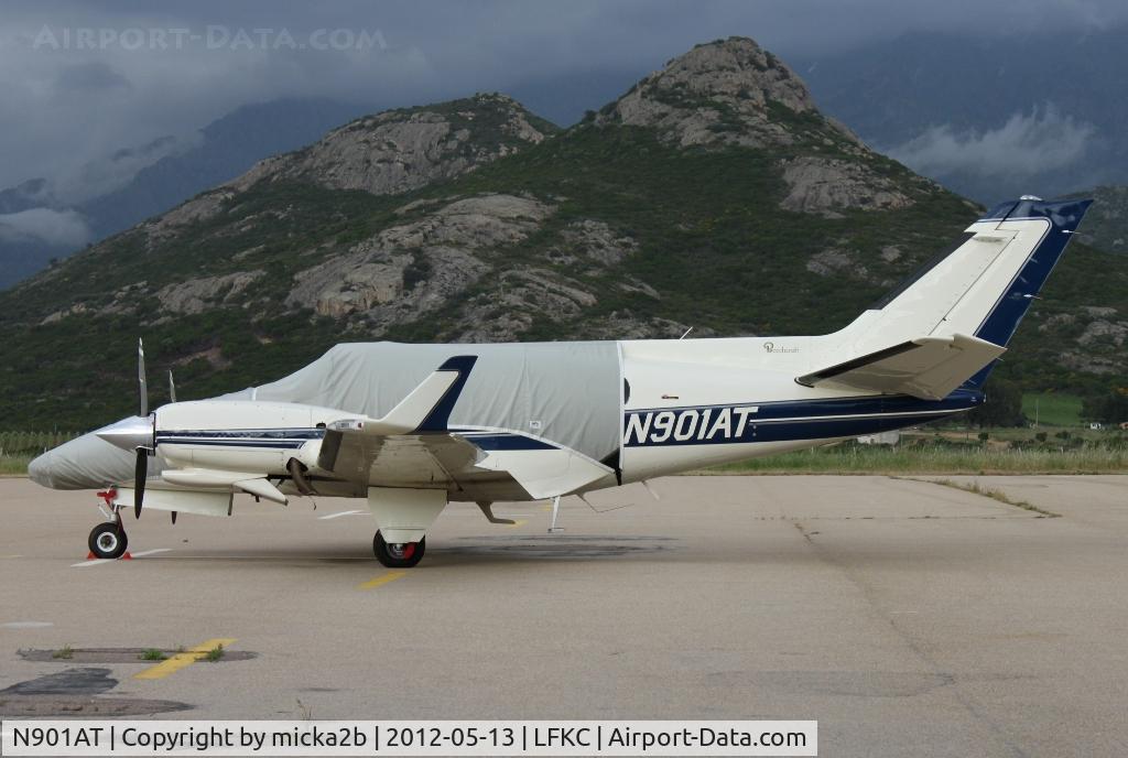 N901AT, 1974 Beech B-60 Duke C/N P-272, Parked