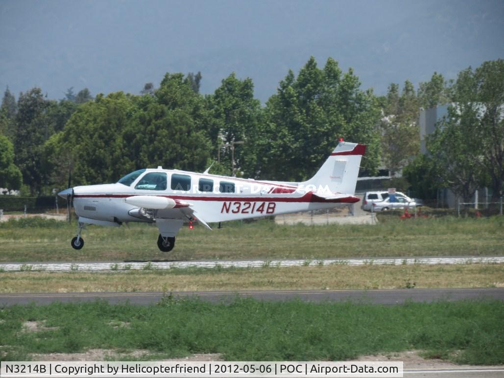 N3214B, 1994 Beech A36 Bonanza 36 C/N E-2892, Almost down approaching taxiway Cocco