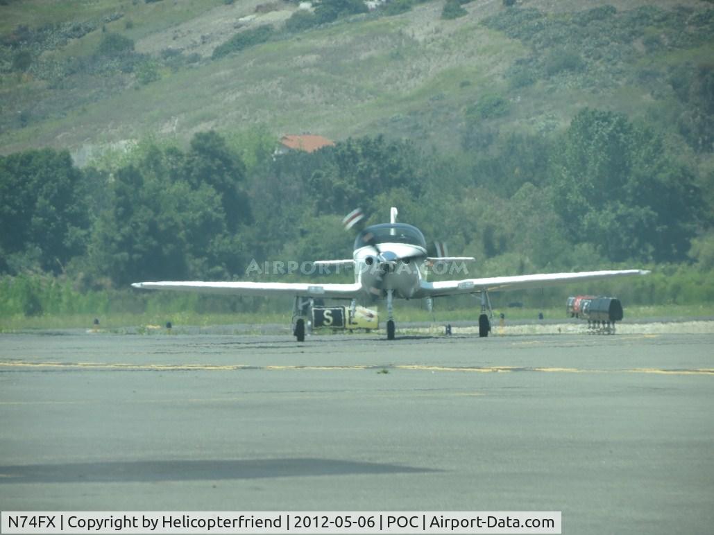 N74FX, 2007 Lancair Legacy C/N L2K-283, Taxiing towards transient parking from taxiway Echo