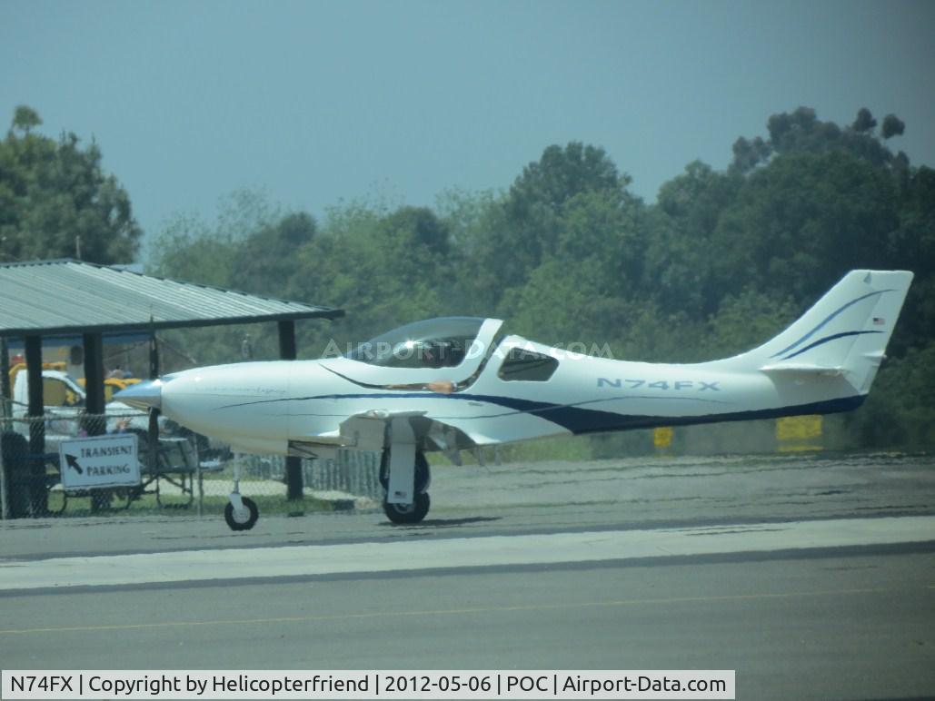 N74FX, 2007 Lancair Legacy C/N L2K-283, Pulling into transient parking with cockpit canopy open for air