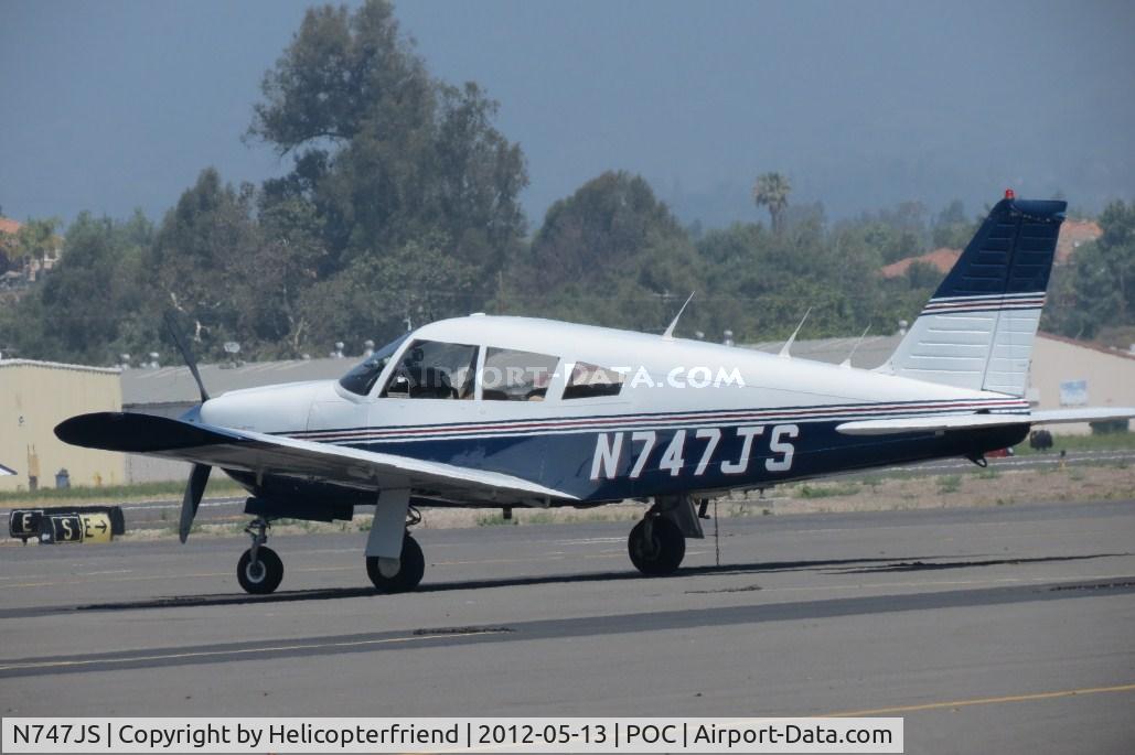 N747JS, 1967 Piper PA-28R-180 Cherokee Arrow C/N 28R-30365, Parked in transient parking