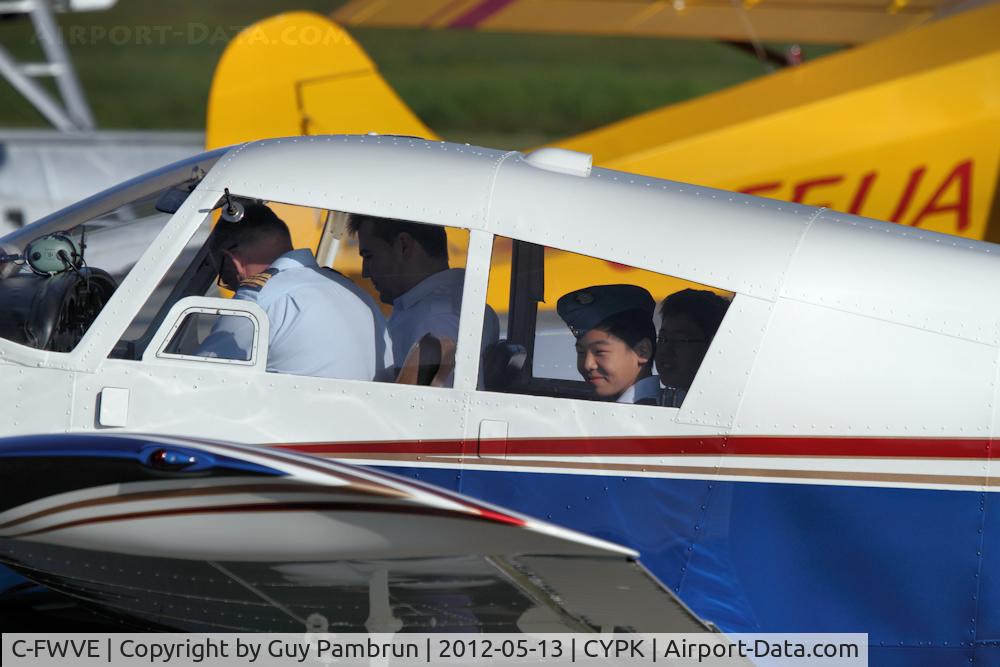 C-FWVE, 1964 Piper PA-28-180 C/N 28-1691, Air Cadets ready for their first flight.  You couldn't have wiped the smiles off their faces.  It brought back memories of when I was a Cadet and went through the same thing in a DC3.