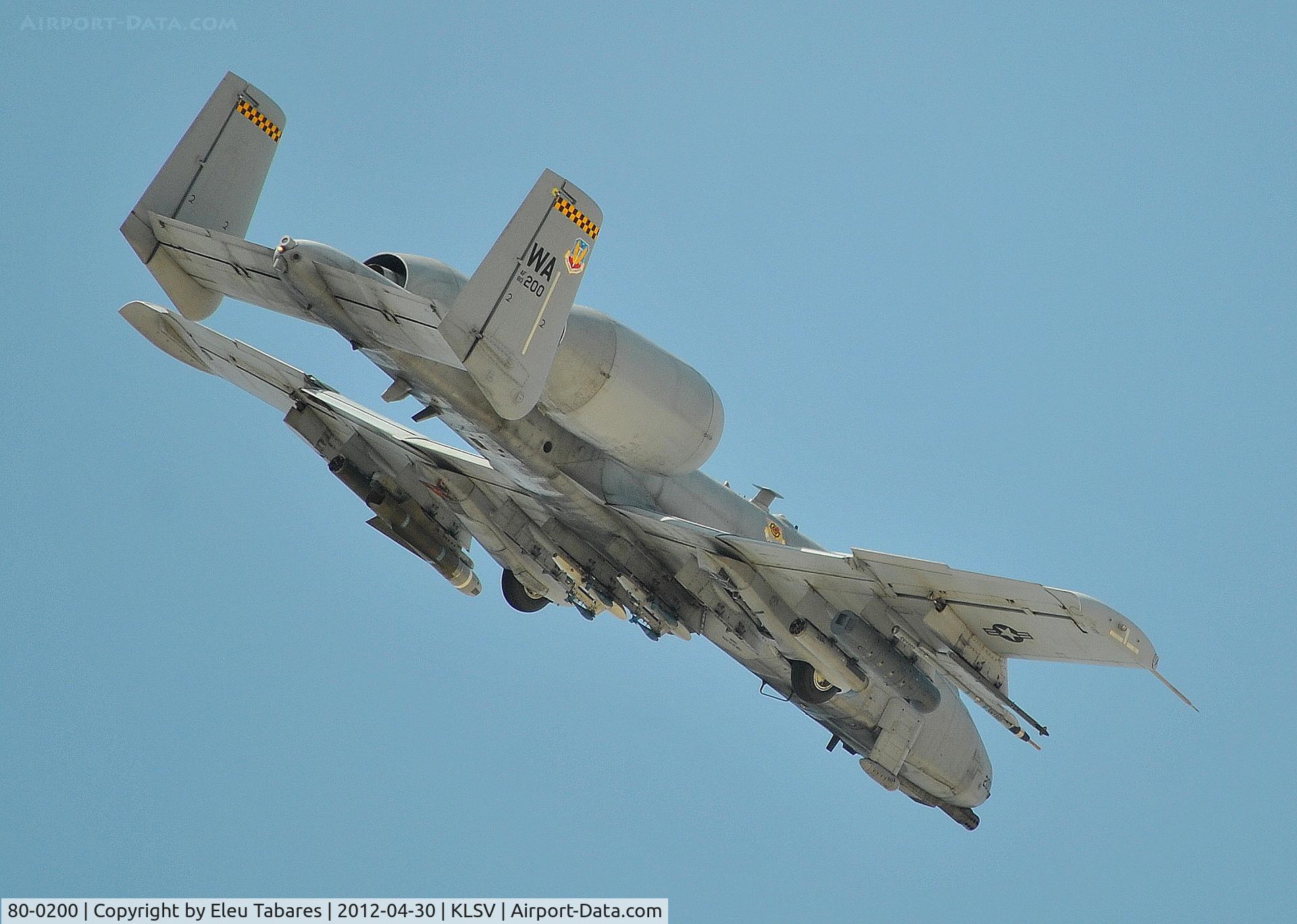 80-0200, 1980 Fairchild Republic A-10A Thunderbolt II C/N A10-0550, Taken during Jaded Thunder at Nellis Air Force Base, Nevada.