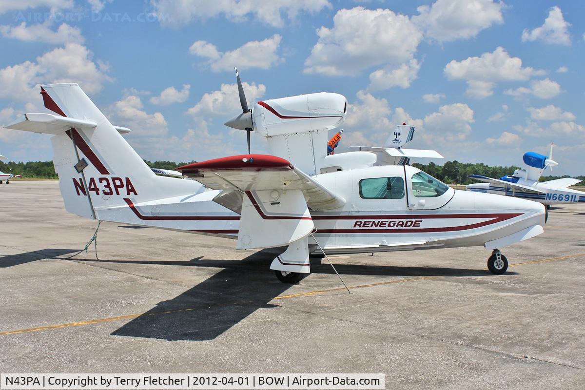 N43PA, Lake LA-250 Renegade C/N 55, At Bartow Municipal Airport , Florida