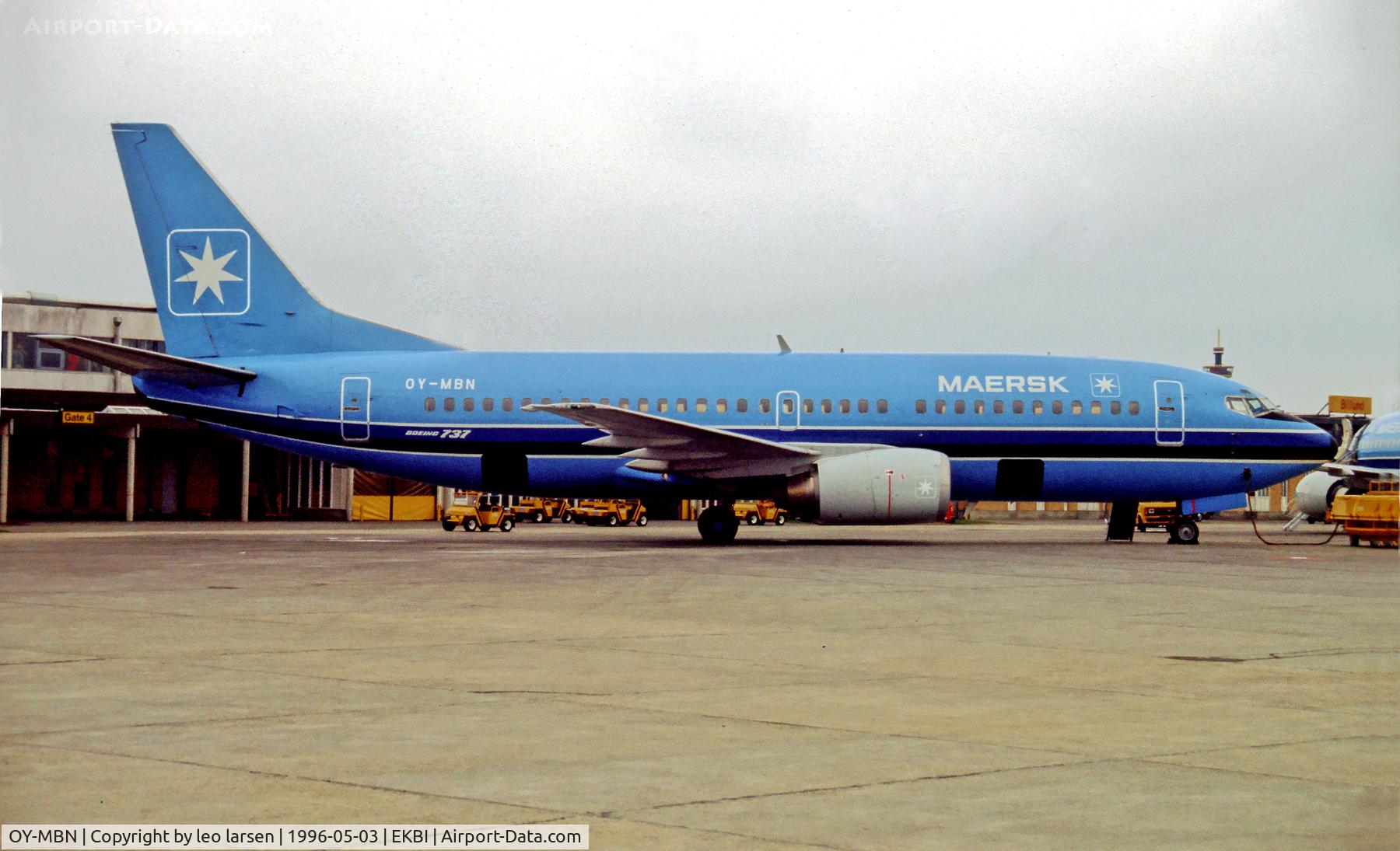 OY-MBN, 1991 Boeing 737-33A C/N 25033, Billund Denmark 3.5.96