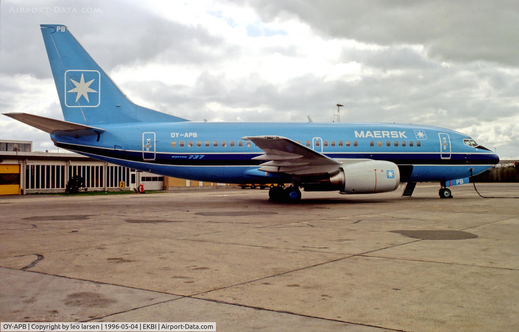 OY-APB, 1996 Boeing 737-5L9 C/N 28084, Billund Denmark 4.5.96