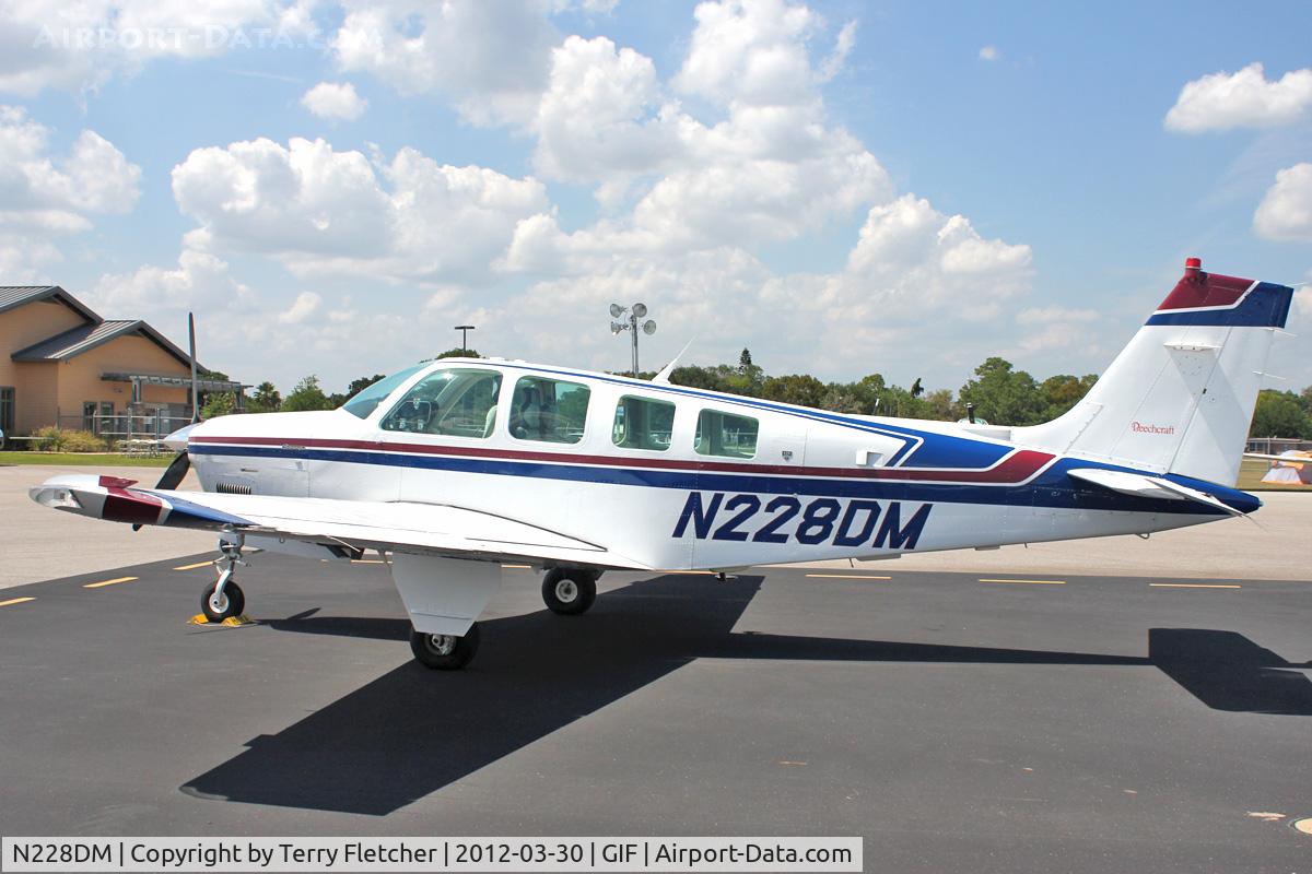 N228DM, 1991 Beech A36 Bonanza 36 C/N E-2660, At Gilbert Airport ,Winter Haven , Florida