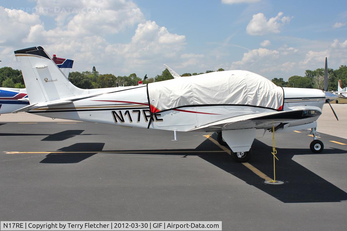 N17RE, 1987 Beech F33A Bonanza C/N CE-1128, At Gilbert Airport ,Winter Haven , Florida