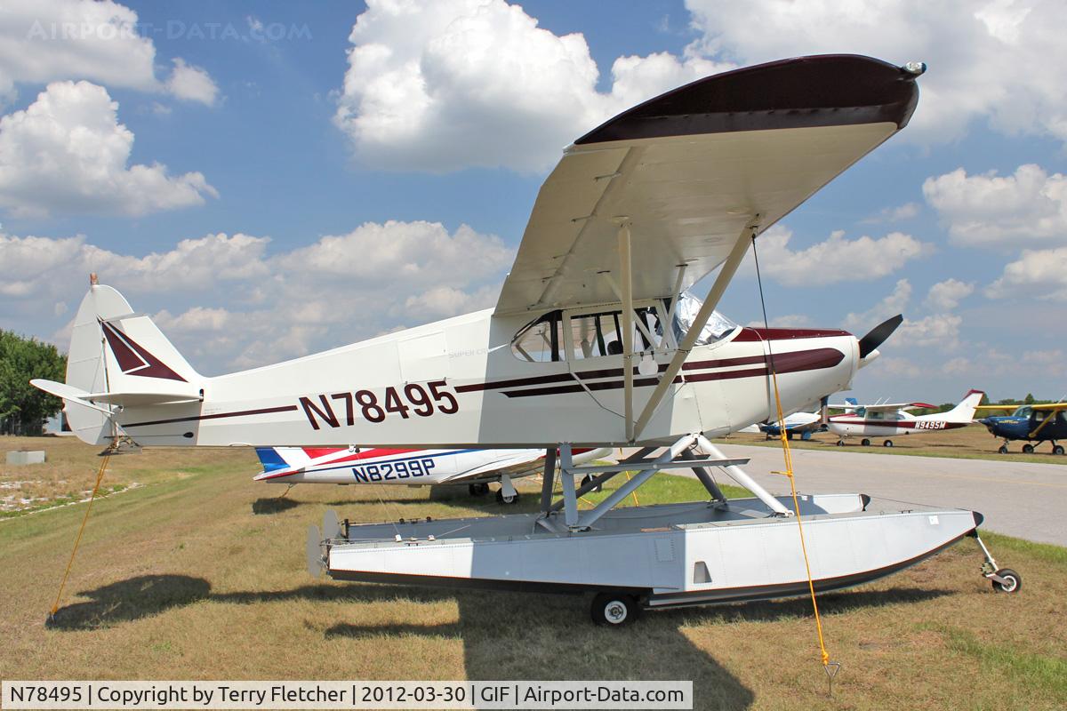 N78495, 1947 Piper PA-12 Super Cruiser C/N 12-3906, At Gilbert Airport ,Winter Haven , Florida