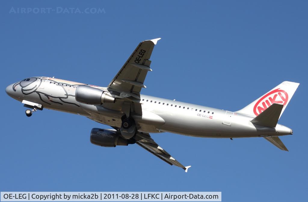 OE-LEG, 2010 Airbus A320-214 C/N 4581, Take off at 36 for Vienne